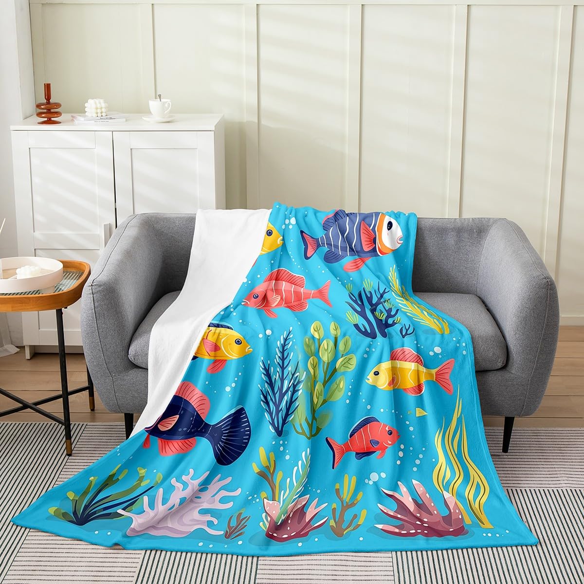 Feelyou Flanell-Fleece-Decke – 127 X 152 Cm, Gelb Kariert, Für Couch, Bett & Reisen