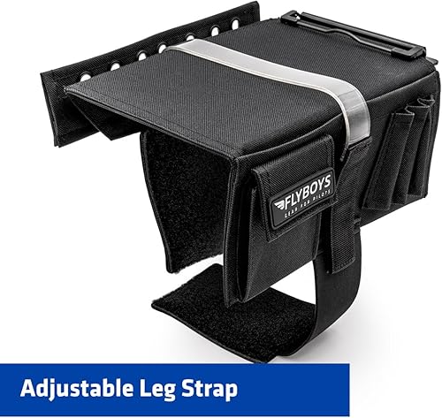 Miniatura 2 de FlyBoys Classic Kneeboard for Pilots – Leg Strap, Flexible Clipboard, Eyelet Strip – General Aviation & EFB Compatible – Black Negro -,Azul,Verde