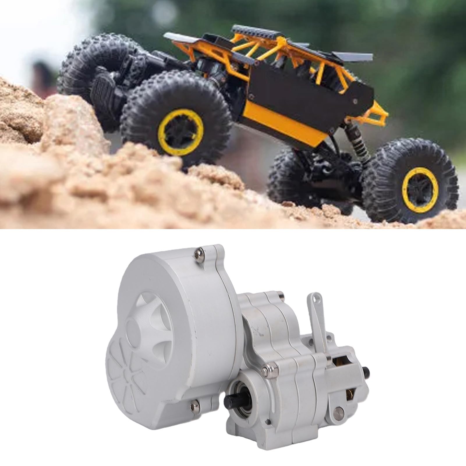 Fockety Caja de Cambios RC Crawler con Engranaje de Excavación para Axial
