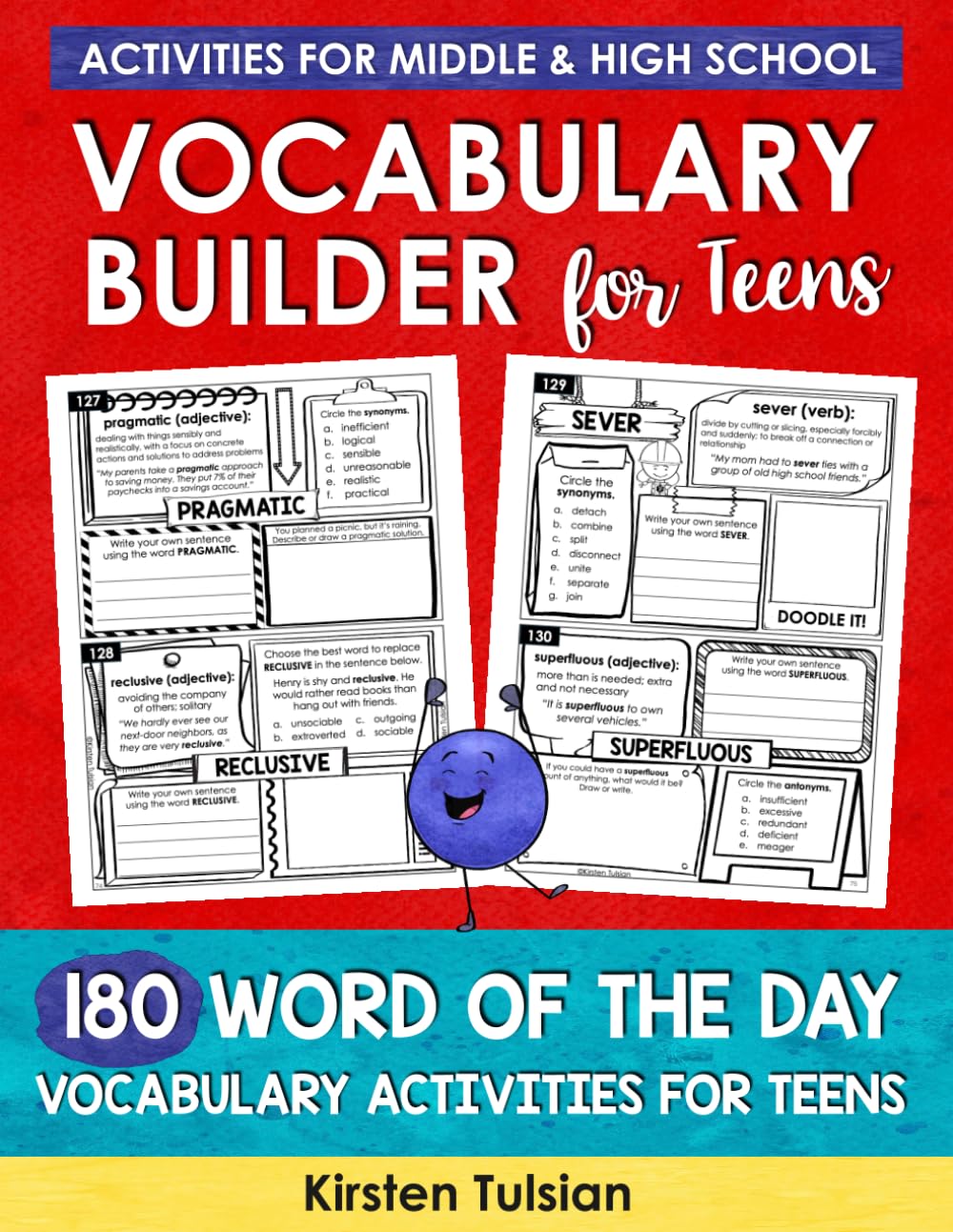 Vocabulary Builder for Teens: 180 Word of the Day Vocabulary Activities Workbook for Middle School and High School BOOK TWO (Vocabulary Builder Workbooks)