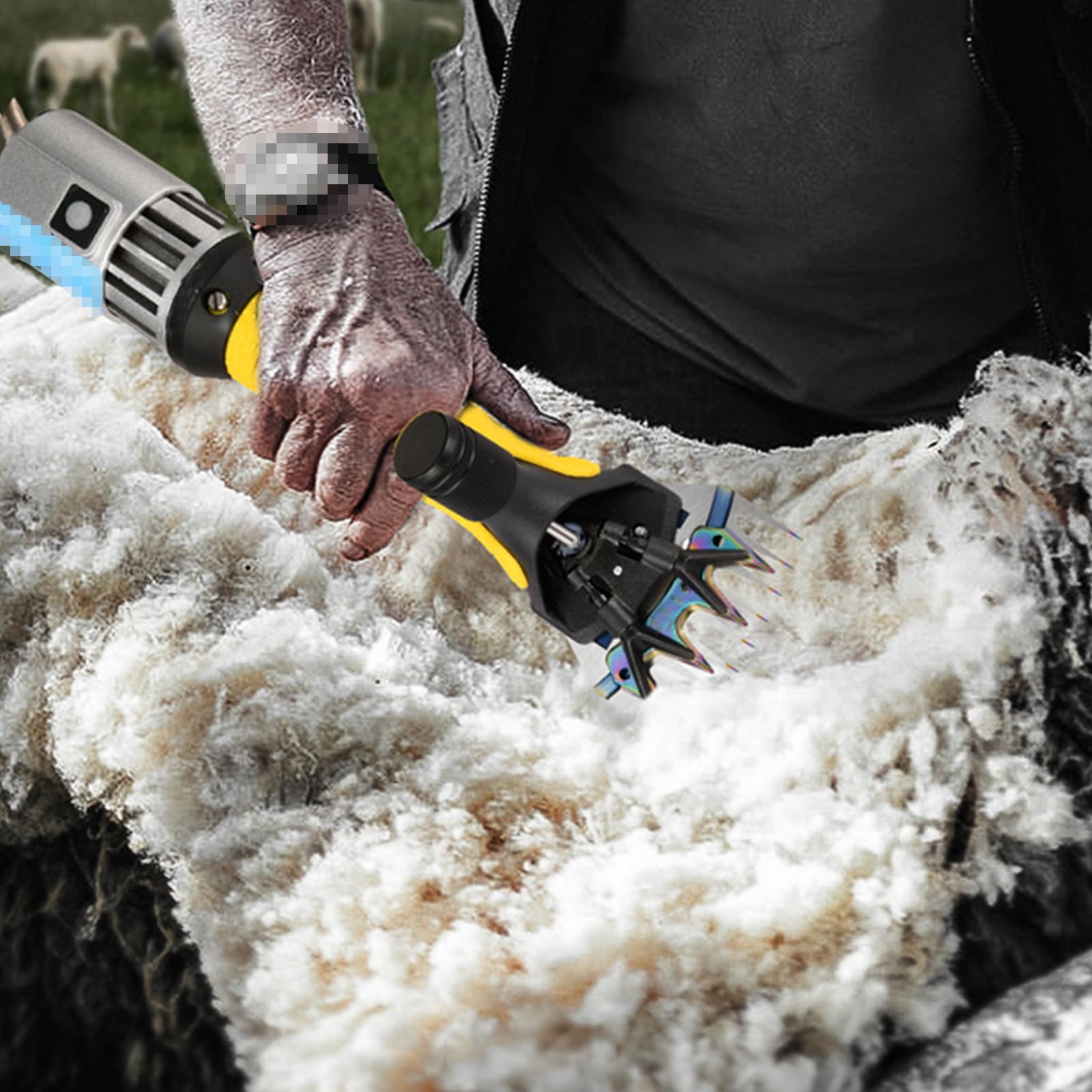 Cesoie per Pecore multifunzionali da 2000 W Lame in Titanio Resistenti alla ruggine Cesoie per Pecore a Tensione Regolabile per Cavalli Spessi Pecore Alpaca Capre (Basso Rumore) 220 V
