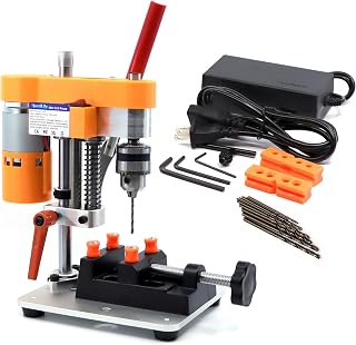 NovelLife Upgraded Mini Drill Press - Precision Benchtop Driller 7000RPM 120W Motor B10 Chuck for DIY Wood Jewelry Crafts