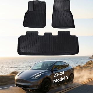3PCS Floor Mat for 2021-2024 Tesla Model Y 5- Seat