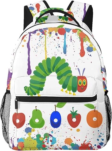 OIUCANP Mochila The Very Hungry Caterpillar, mochila informal de viaje para hombres y mujeres, bolsa de deportes al aire libre multifunción, Negro