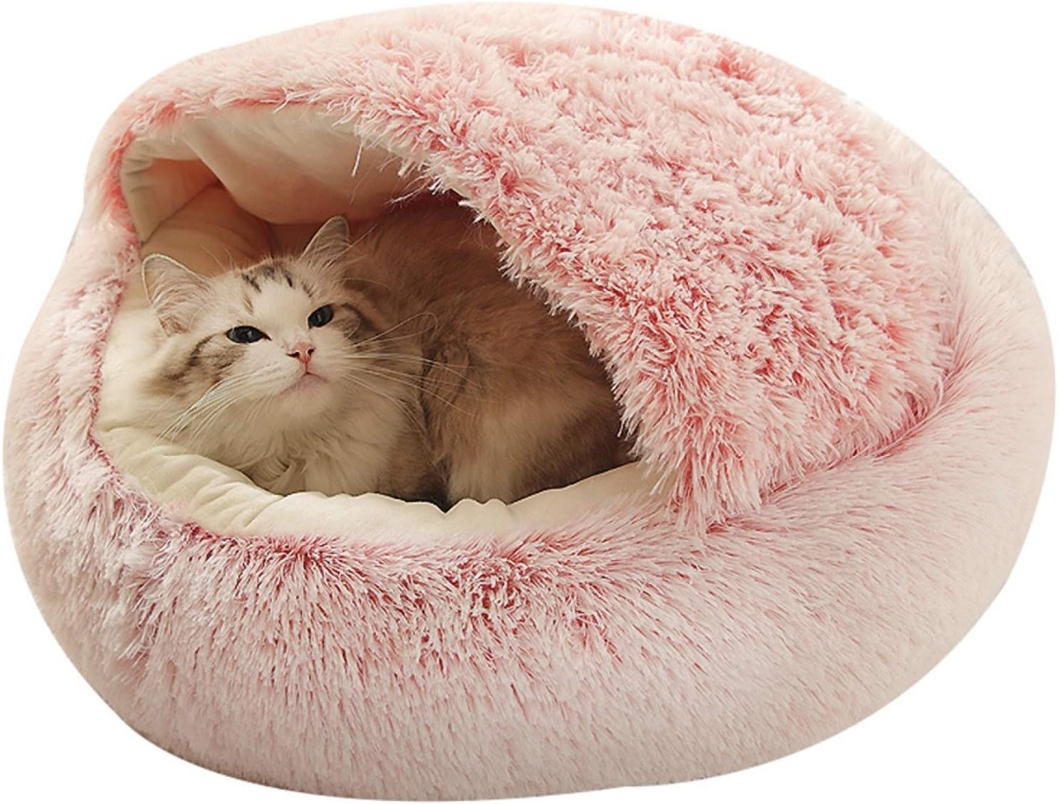 ペットベッド 犬 一流の品質 猫 ペットハウス クッション ドーム 円形 ペットソファ 小型犬 ベッド ふわふわ もこもこ 春 秋 ペット用寝袋 猫ハウス 猫用品 おしゃれ 保温 ペット用品 室内用 冬 かわいい 滑り止め ピンク 犬用品 40cm