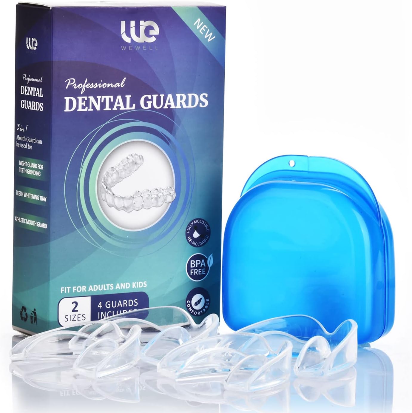 Wewell mouth Guard For Grinding Teeth, Protect Tooth Enamel, Improve