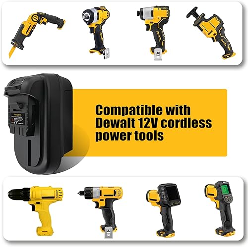 Miniatura 4 de Adaptador de batería Dewalt de 20 V a 12 V MAX, convertir para batería Dewalt de 20 V a para herramientas de batería Dewalt 12V DCB12V