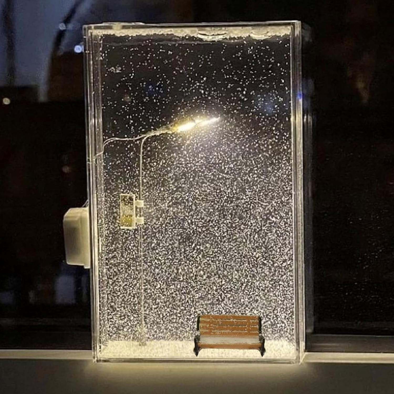 Snow Tales lamp, SnowTales Snow Scenery Night Light, Snowy Street Lamp, DIY Snowy Flowing Night Light, Make Your Own Christmas Night Lights, Xmas Desktop Light Decor Gifts for Boys and Girls