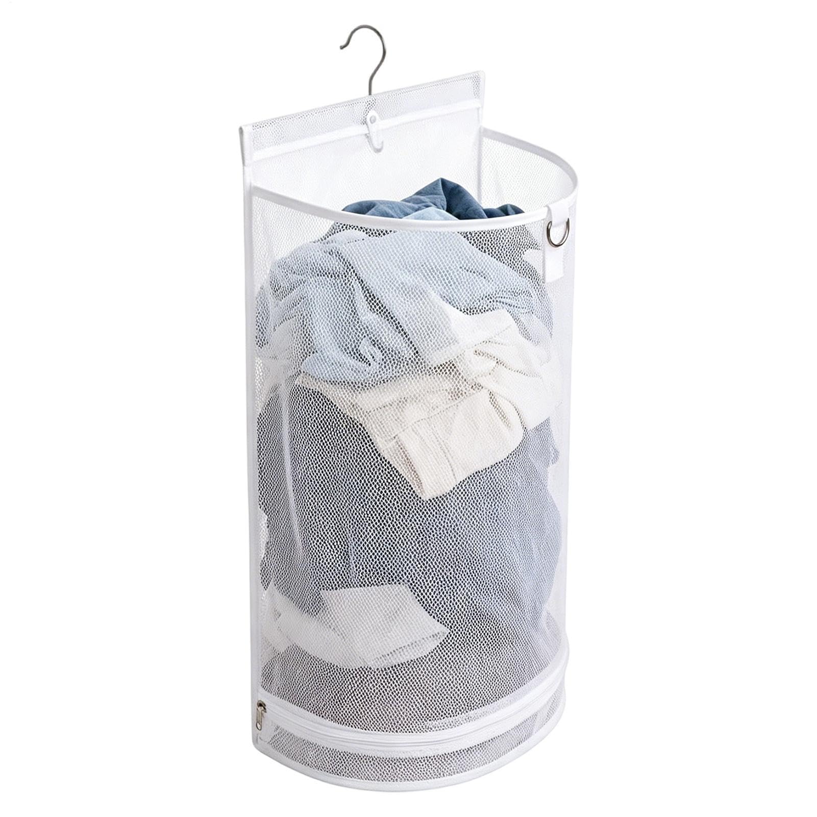 Cestos para ropa transpirables que eliminan el desorden en baños pequeños