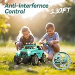 DEERC Jeep RC Car W/Spray Function, Remote Control Car W/Fog Mist, 1:16 Off-Road Truck W/ 2 Batteries, LED Lights& Sound, 50+ Min Play, 2.4Ghz All Terrain SUV Electric Vehicle Toy for Boys Adults