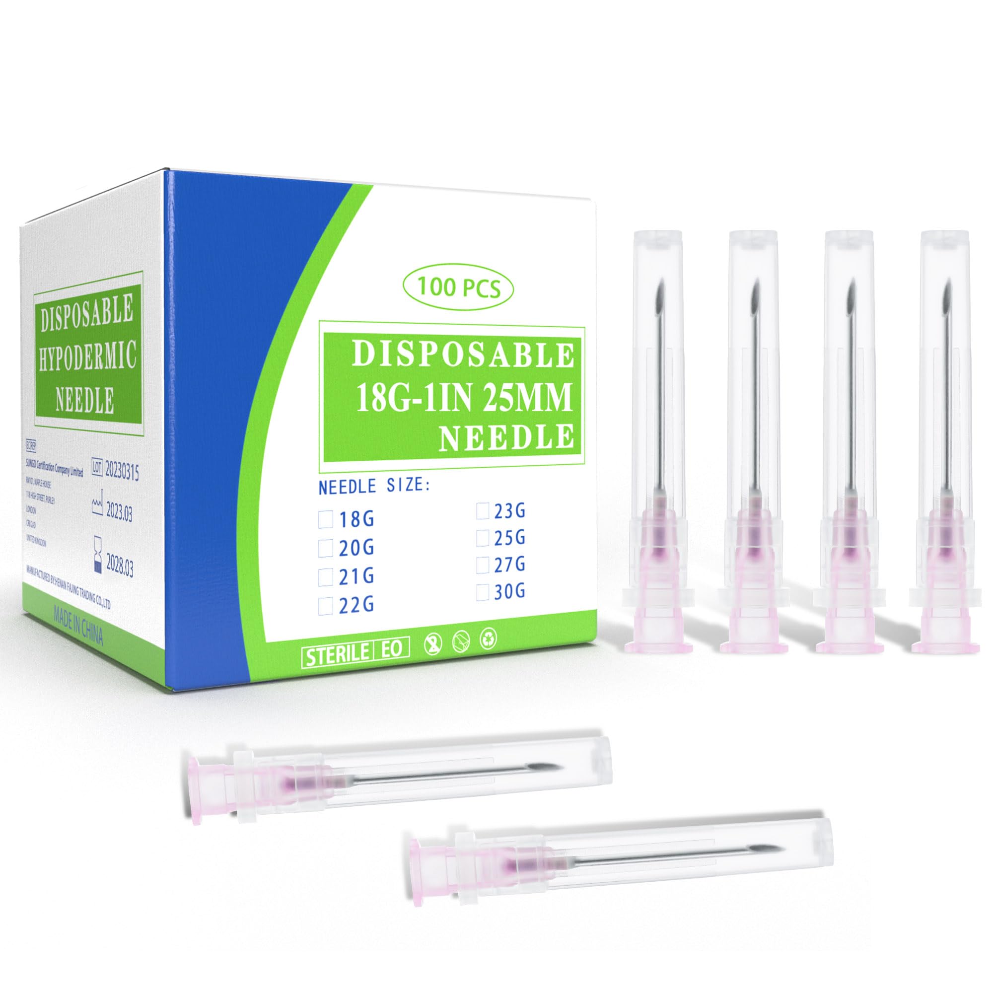 100 Pack 25 Gauge 1/2 Inch Needle Disposable Luer Lock Needles Dispensing Lab Supplies,Individually Sealed Packaging — Amazon image 12