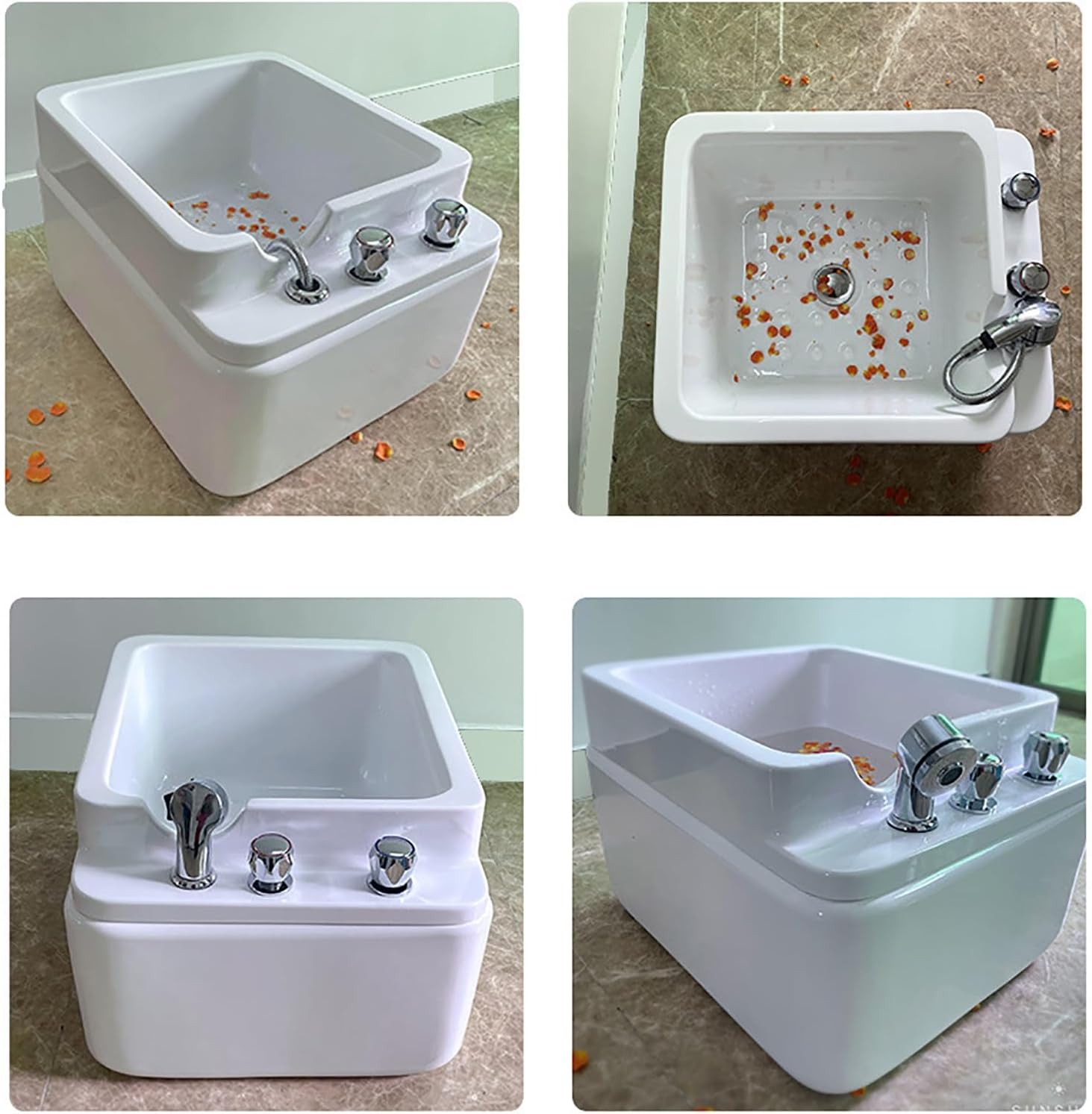 Acrylic Spa Footbath Nail Salon Pedicure Footbath Barrel deep Foot Bath Spa with Massage Special for Hotel Foot Bath Club Sturdy Acrliy Tubs for Soaking Feet Foot Bath Basin ( Color : Type a , Size :
