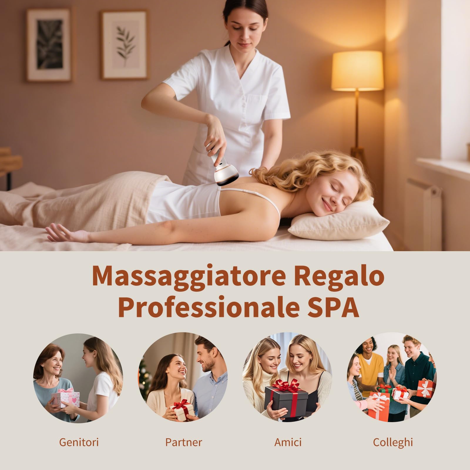 AISEELY Massaggiatore Anticellulite Professionale, Vibrastone Massaggio con Funzione di Riscaldamento Vibrazione, 20 Massaggio Combinazioni per Mani, Schiena Gua e Piedi per Rilassare I Muscoli