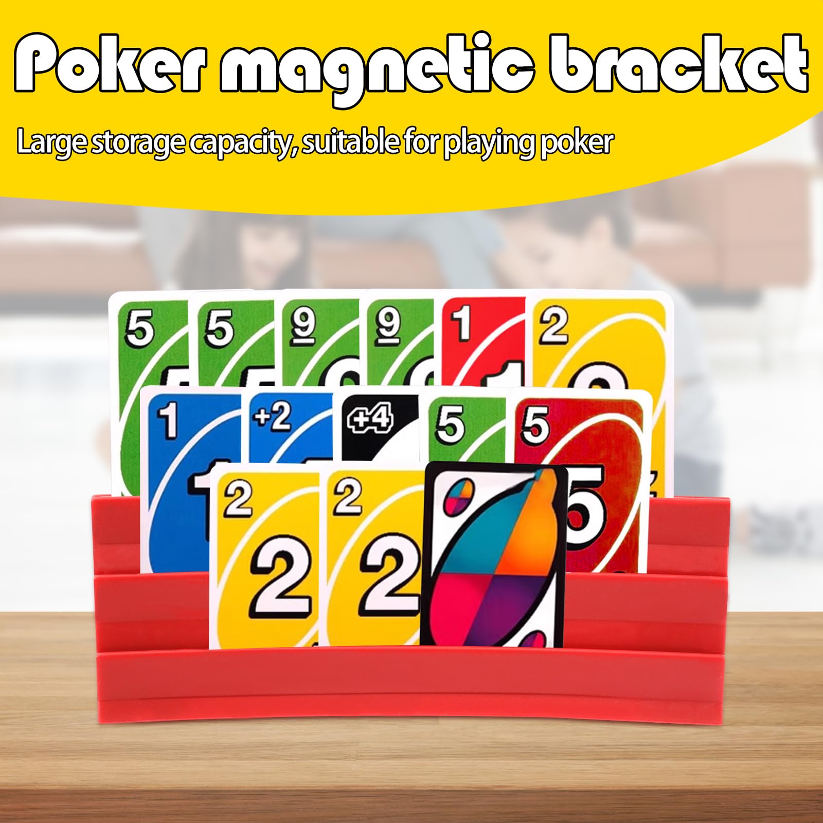 4 supporti per carte da gioco, 3 rampe per carte da gioco, impilabili, con montaggio magnetico, per anziani e bambini, artrite