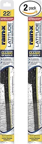 Rain-X 810165 Latitude 2-In-1 Water Repellent Wiper Blades, 22 Inch Windshield Wipers (Pack Of 2), Automotive Replacement Windshield Wiper Blades With Patented Rain-X Water Repellency Formula