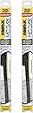 Rain-X 810165 Latitude 2-In-1 Water Repellent Wiper Blades, 22 Inch Windshield Wipers (Pack Of 2), Automotive Replacement Windshield Wiper Blades With Patented Rain-X Water Repellency Formula