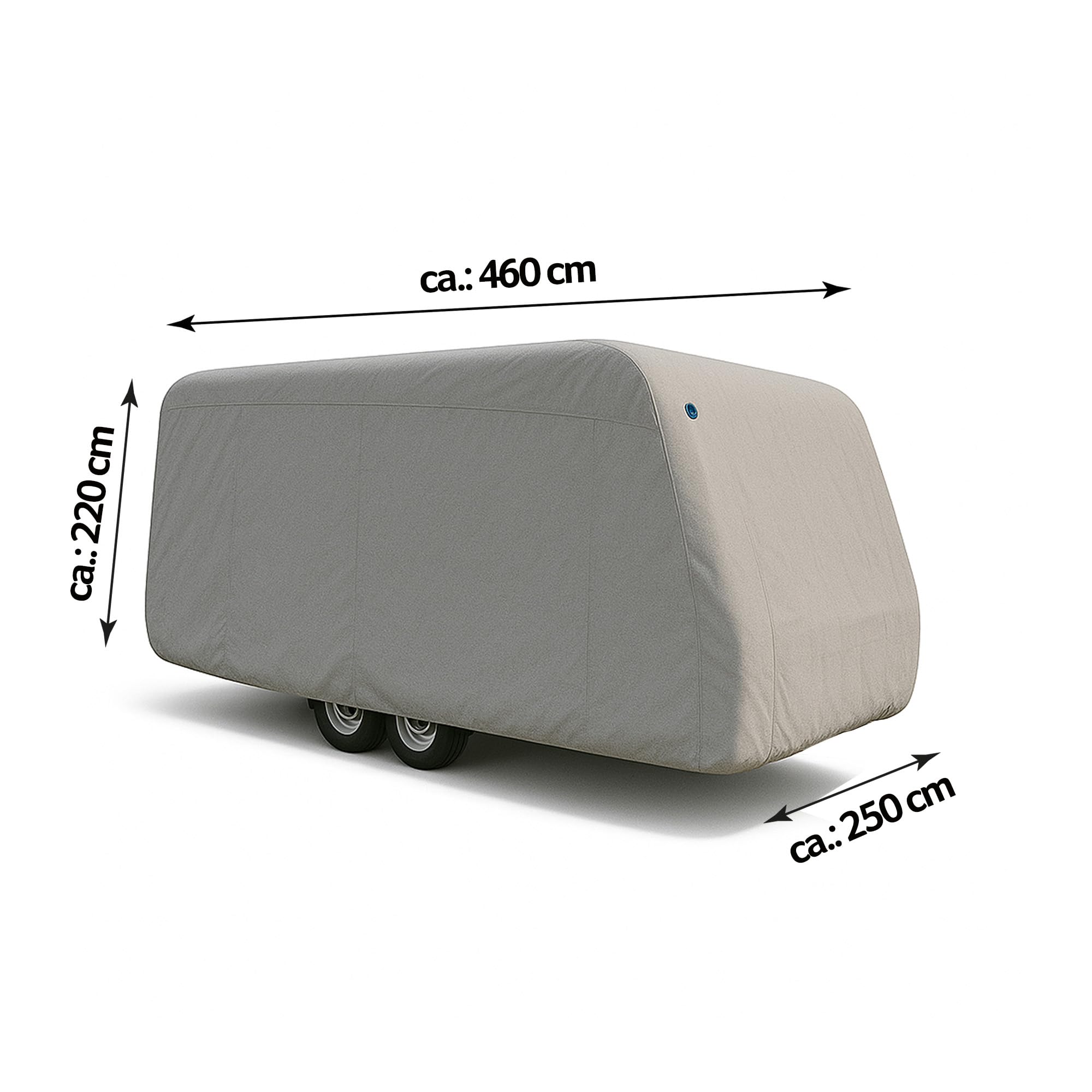 Funda Protectora para Caravana (460x250x220 cm, LxAnxAl), Lona de Cobertura Resistente al Viento y a la Intemperie, Incluye Bolsa de Almacenamiento, Lona de protección para Camper