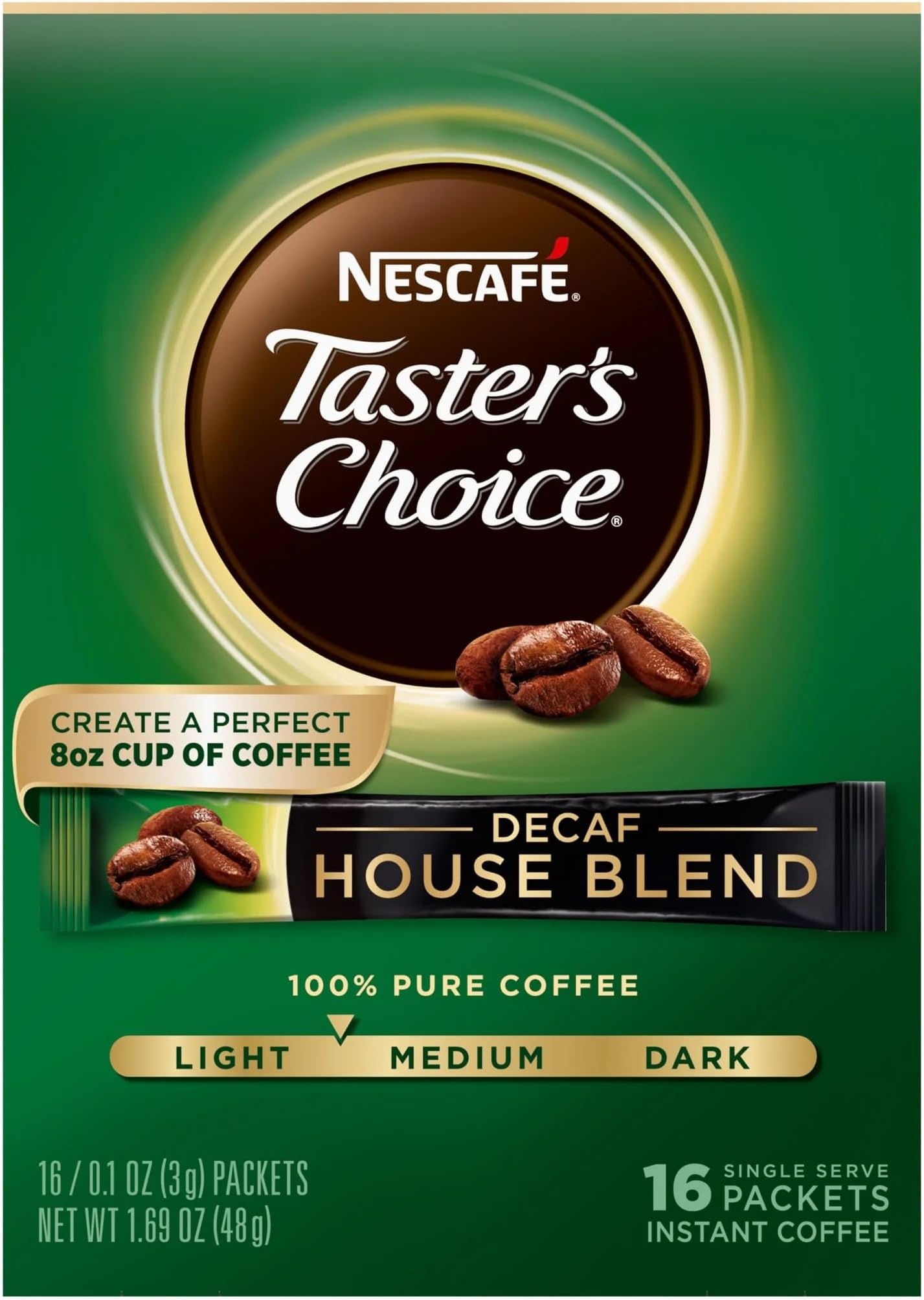 Amazon.com: Nescafe Taster's Choice Hazelnut Medium Dark Roast Instant ...