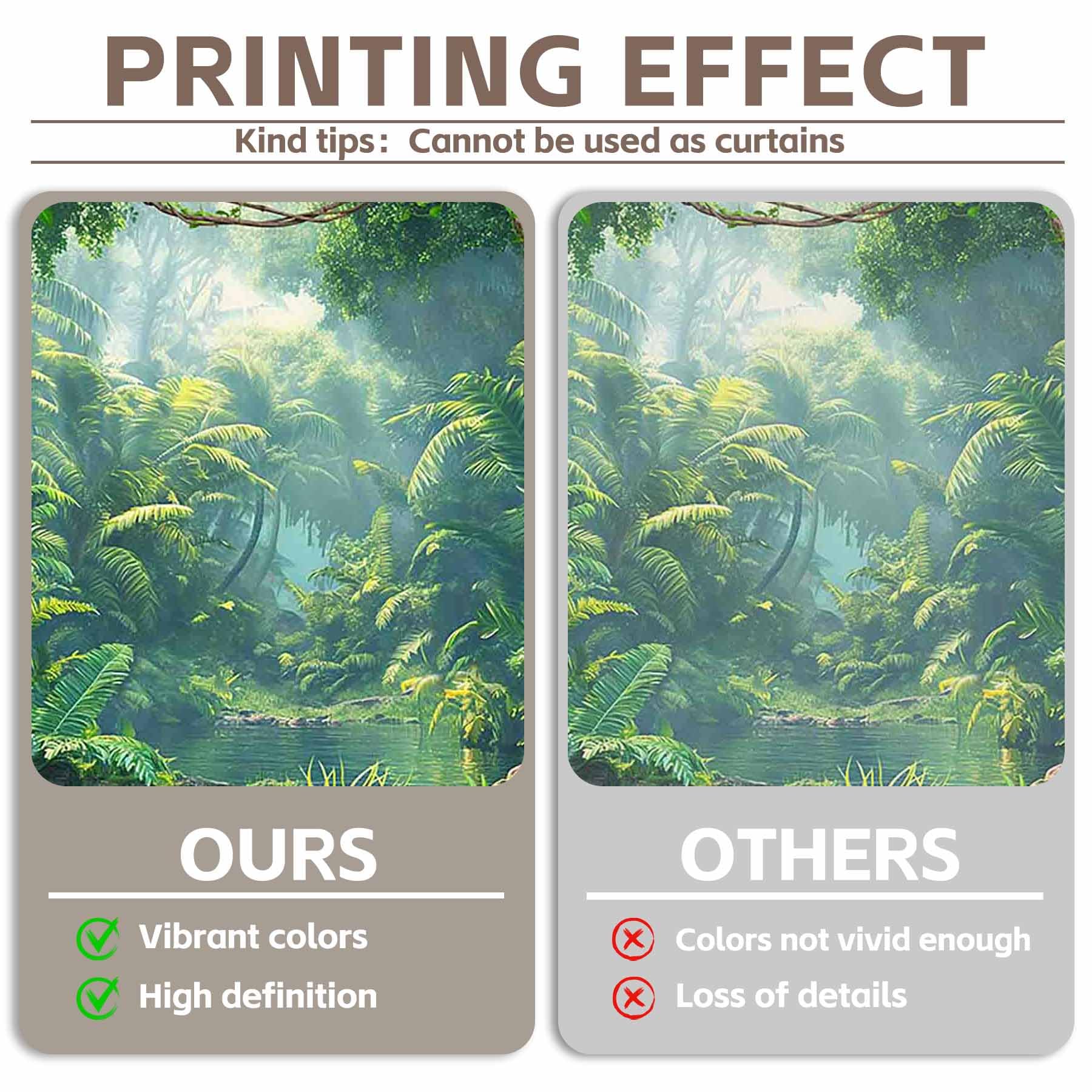 ZTHMOE Fabric 8x6ft Jungle Forest Photography Backdrop Rainforest Tropical Natural Scenery River Background Summer Adventure Party Decorations Photo Banner Props