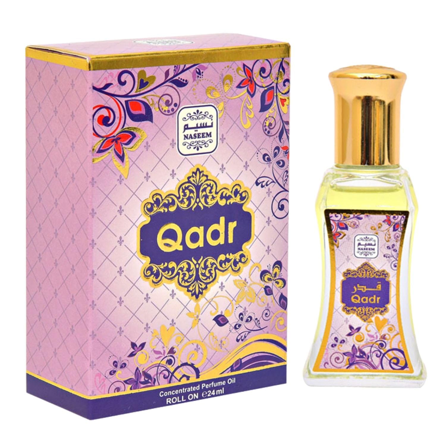 Naseem Qadr Roll-On Eau De Parfum 24ml for Men & Women - Subtle, Sweet Fragrance with Musk and Sandalwood, Long-Lasting, Alcohol-Free, Hypoallergenic, Ideal for Daily Wear