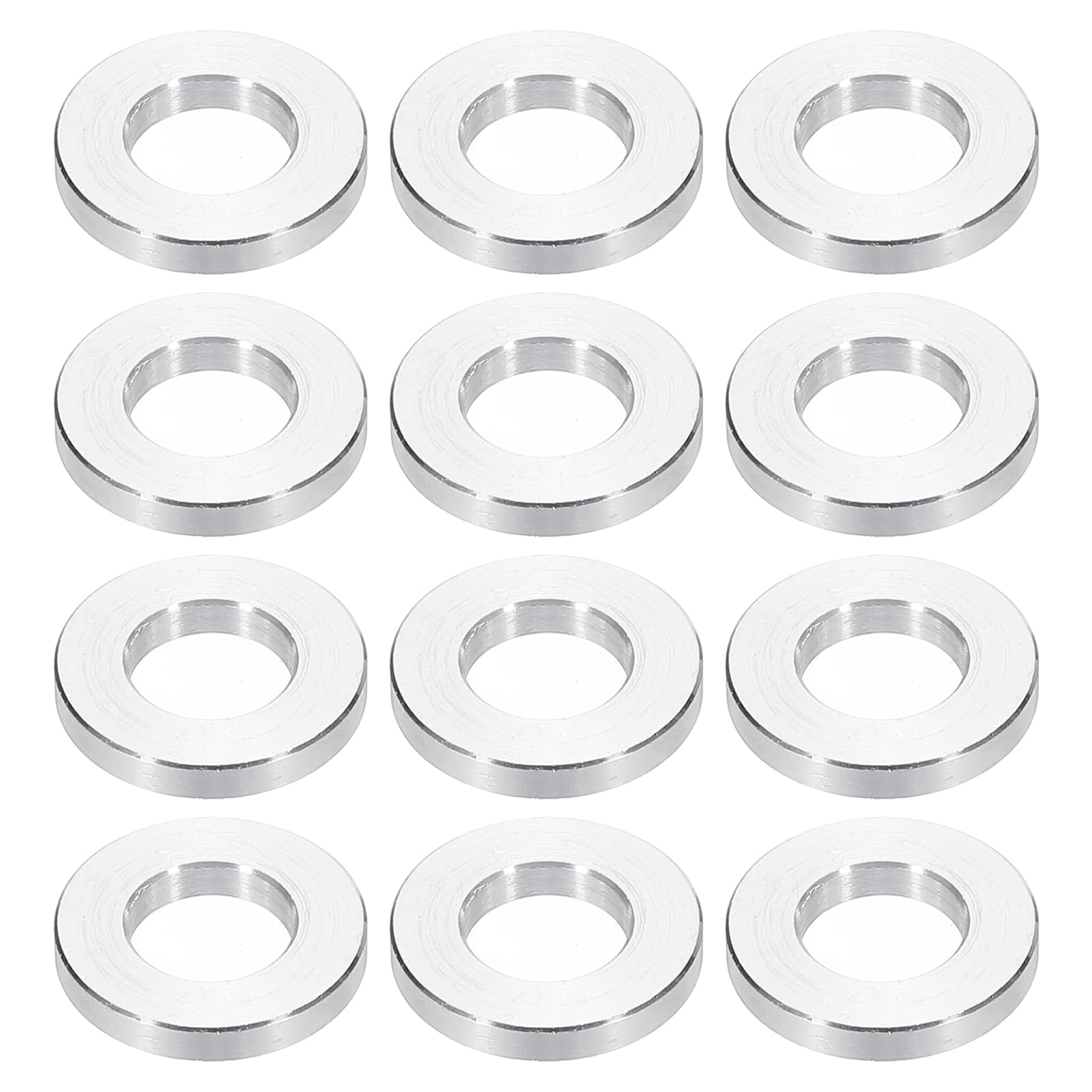 PATIKIL M10 Aluminum Spacers, 12pcs 3/8" x 3/4" Round Metal Spacers for 3/8 or M10 Screw Bolts
