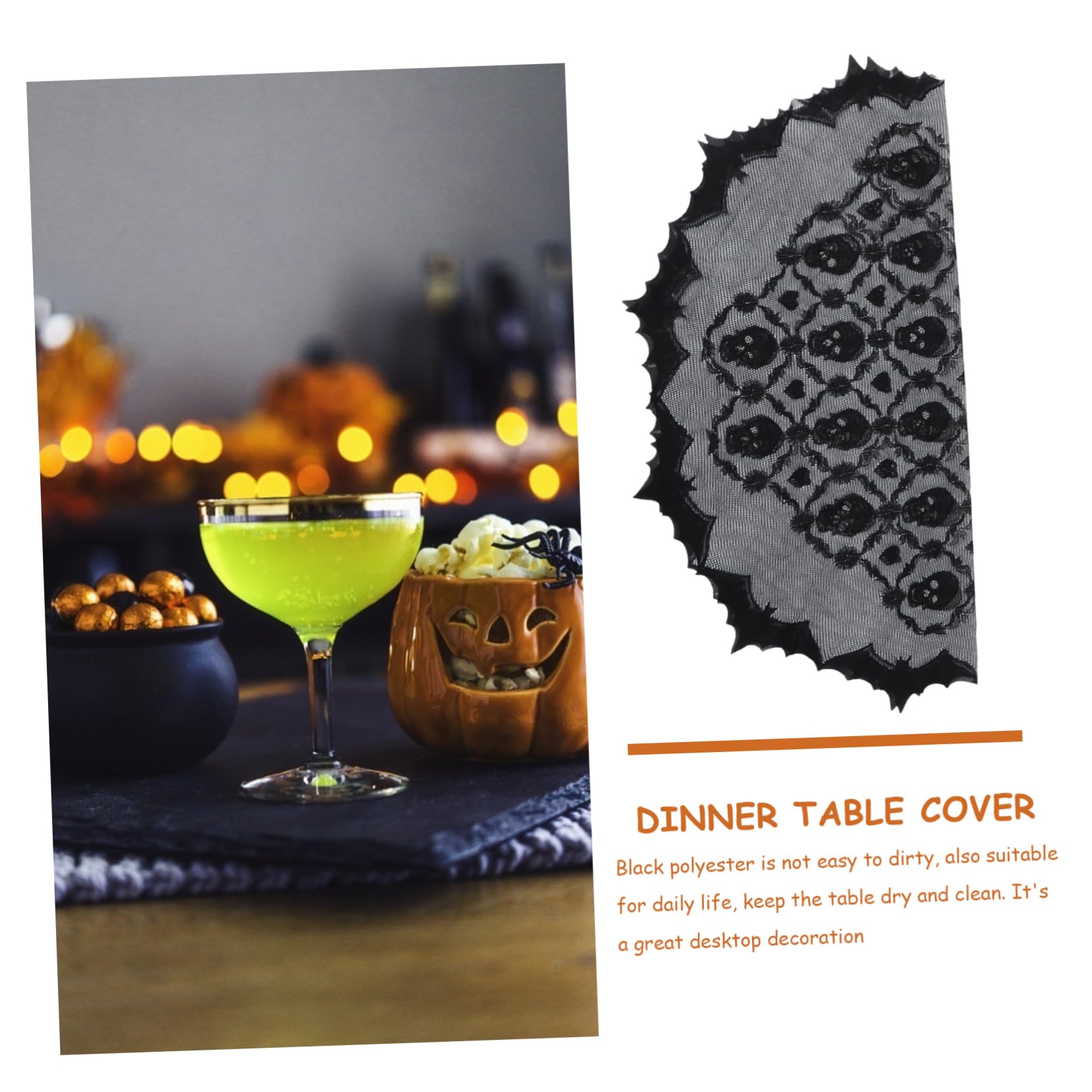 MAGICLULU 6 Teiliges Halloween Tischtuch Halloween Kleine Tischdecke Große Halloween Dekorationen Spinnennetz Goth Heimdekor Halloween Tischdecken Glitzer