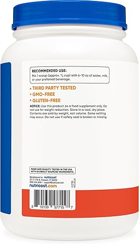 Vista 20 de Nutricost - Proteína aislada de suero de leche en polvo, sabor vainilla, 5 libras