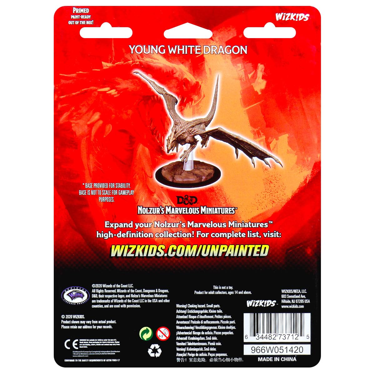 WizKids D&D Nolzur's Marvelous Miniatures: Young White Dragon