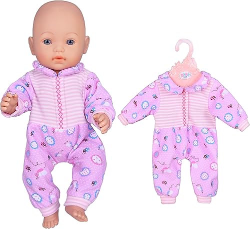 Vista 13 de Ebuddy Ropa de muñeca, 10 juegos de ropa de muñeca para muñecas de 14 a 16 pulgadas, muñecas de bebé recién nacidas de 16.9 in, muñecas de 15