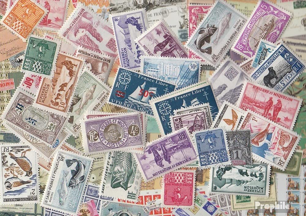 Prophila Collection St. Pierre e Miquelon 200 Diversi Francobolli (Francobolli per i Collezionisti)