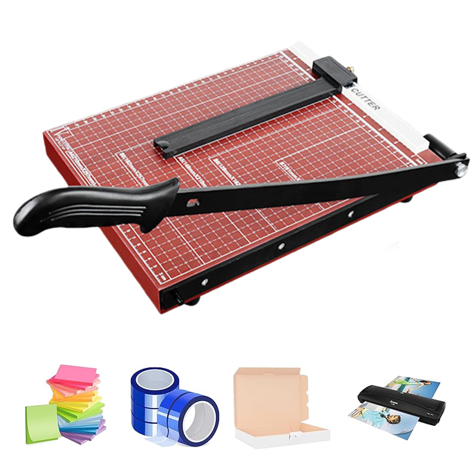 Massicot A4 compact, Coupe-Papier, Coupe Papier, Coupeur De Papier Avec Dispositif De Protection, Coupeur Guillotine Portable pour photos, papier(Performance De Coupe De 15 Feuilles)