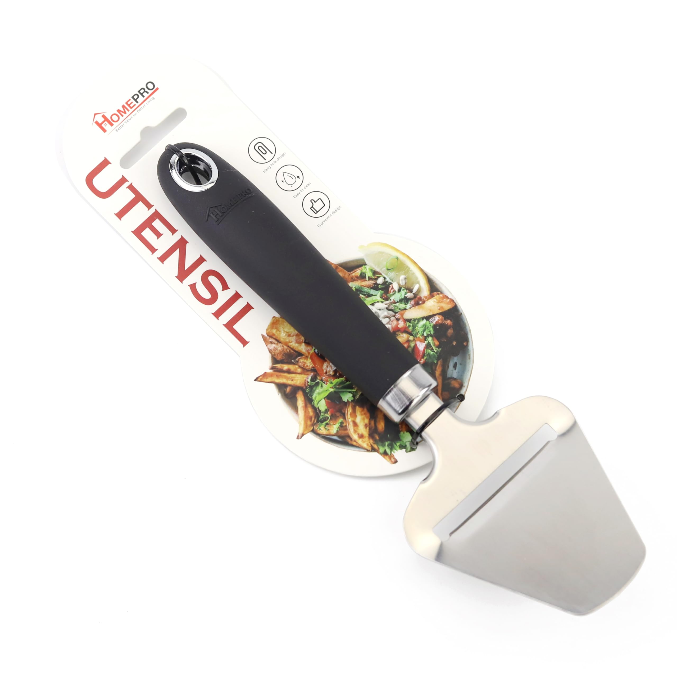 HOMEPRO Better Value for Better Living Home Pro Cheese Slicer and Lifter with Handle, Silver/Black