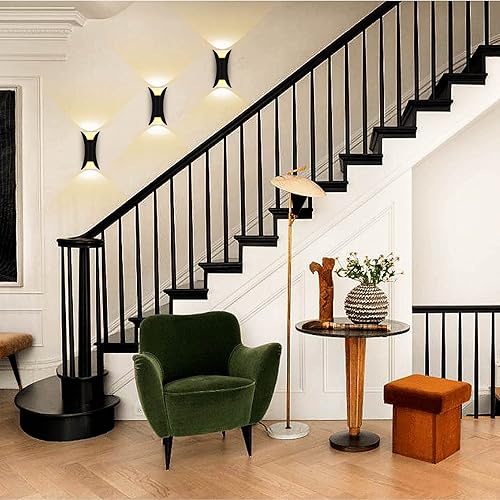 Miniatura 5 de Kawell Lámpara de pared moderna creativa de 10 W, lámpara de pared LED hacia arriba hacia abajo, impermeable, IP65, lámpara de pared de aluminio,