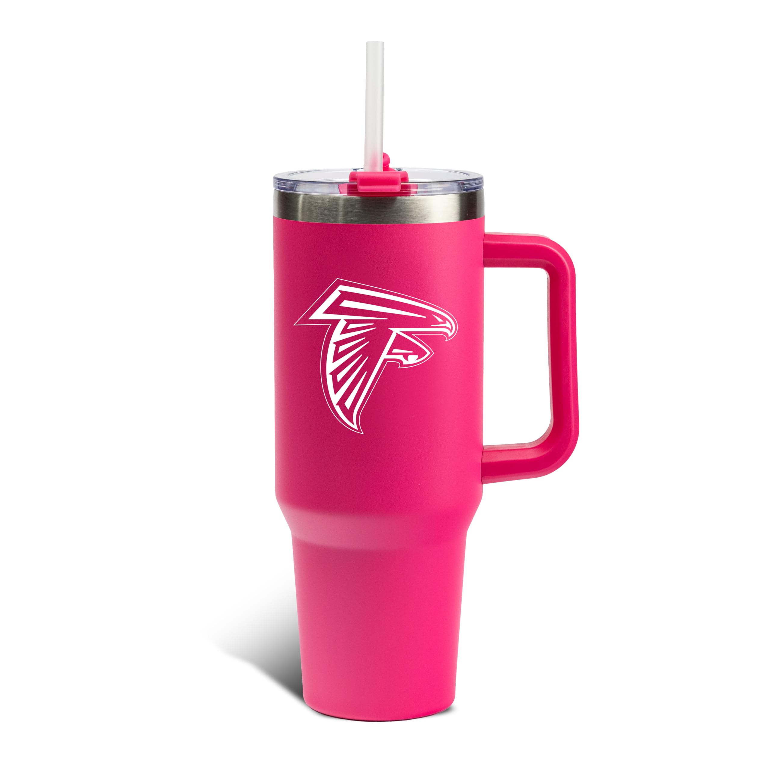 The Memory Company Officially Licensed NFL - Atlanta Falcons 40oz Pink Game Day Tumbler with Team Logo