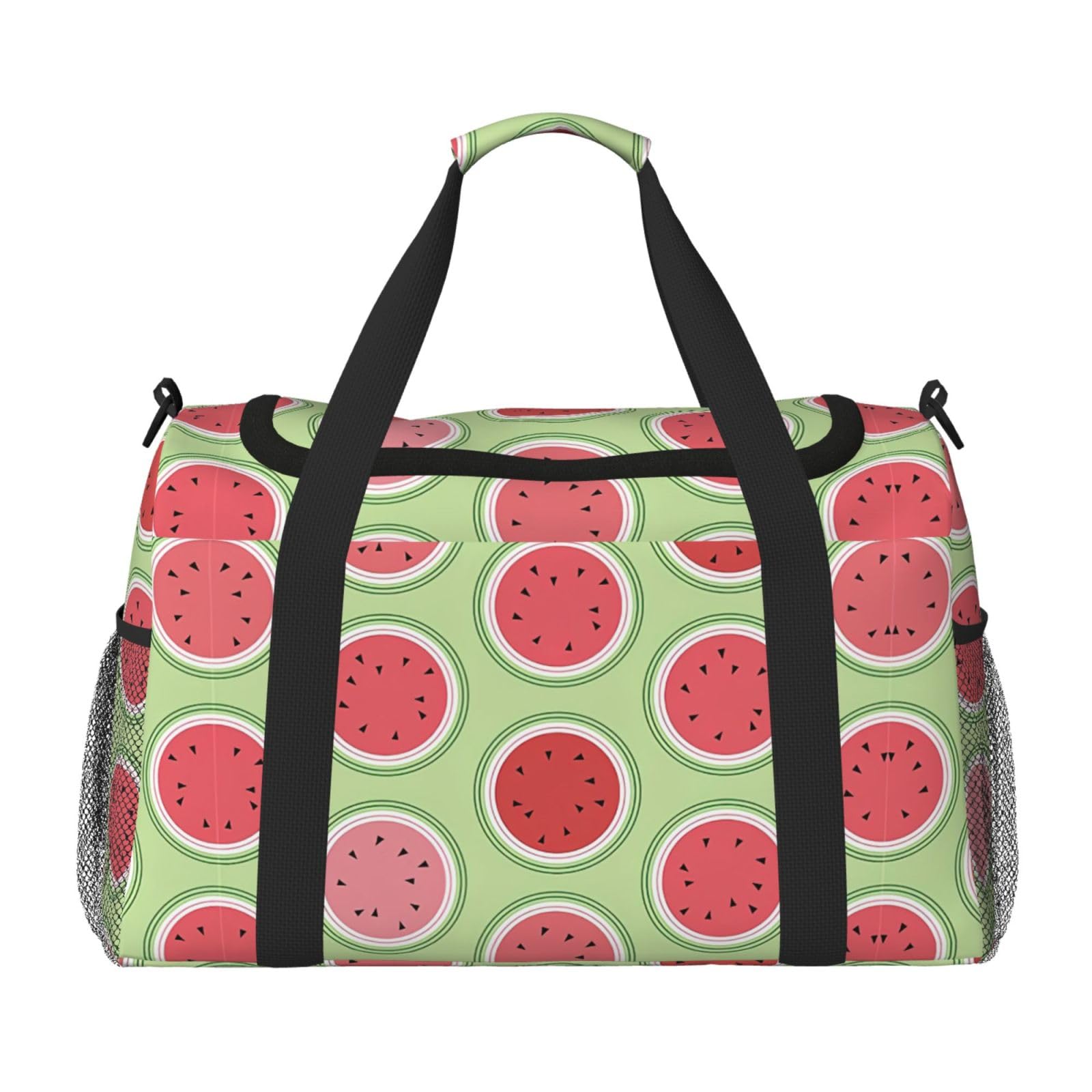 Borsone da viaggio verde anguria grande pieghevole impermeabile borsa da notte borsa da spiaggia nuoto piscina sport palestra