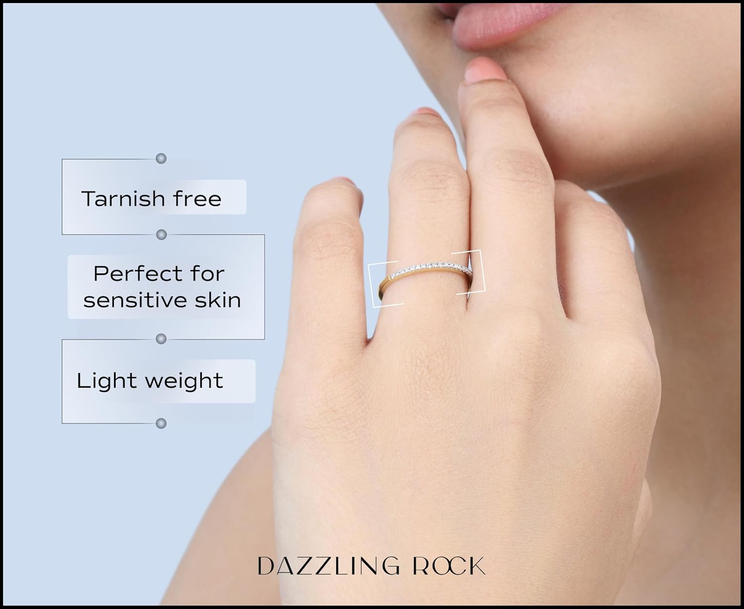 Dazzlingrock Collection 0.08 Ctw Womens Diamond Wedding Band, Real Natural Round White Diamond Minimalist Thin Stackable Ring for Her in 10K Solid Gold - Image 2