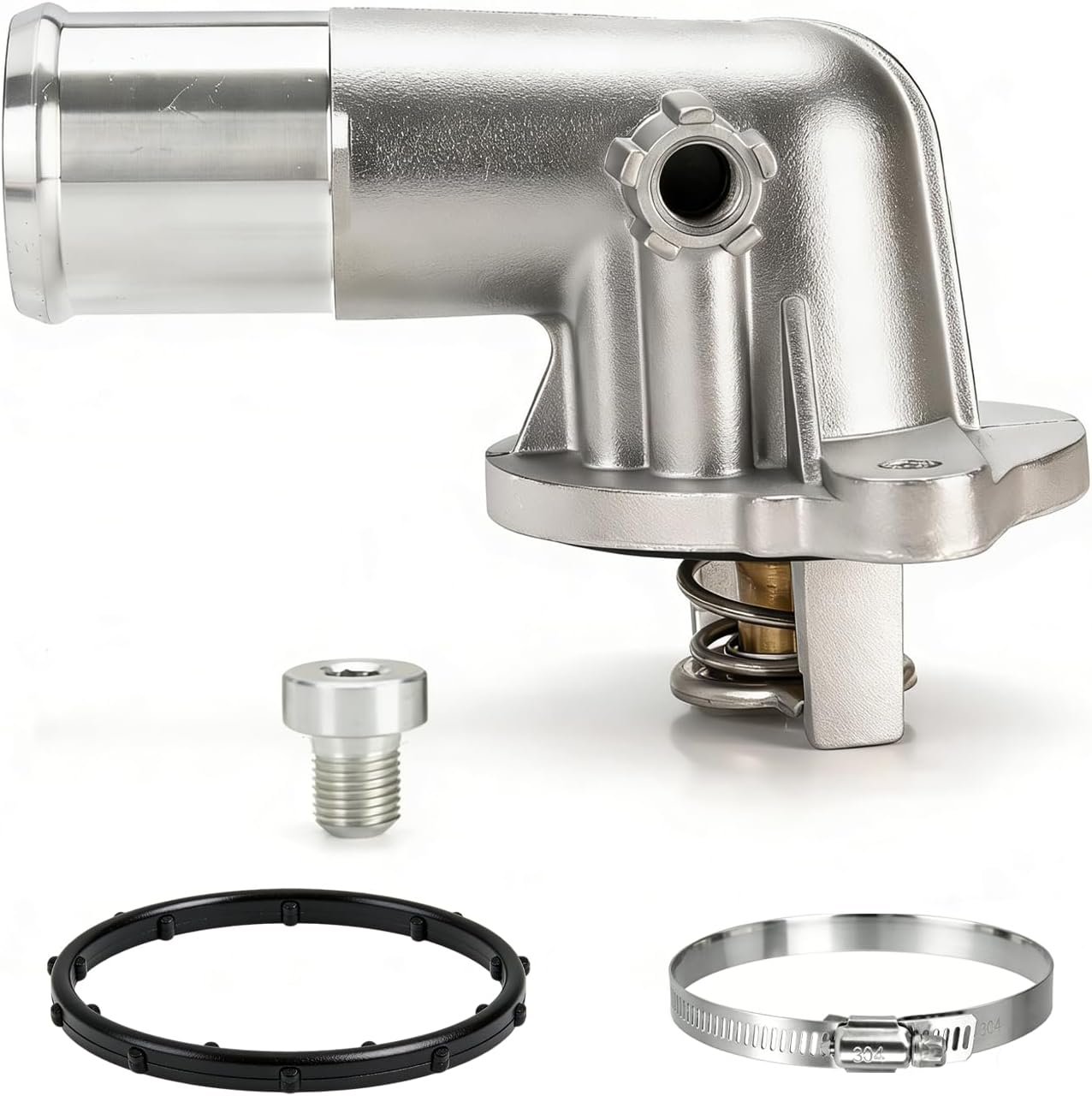 902-852 Upgrade Aluminum Thermostat Housing Assembly Fits for Dodge Durango,Jeep Grand Cherokee 2011-2015,For 2012-2018 Jeep Wrangler JK | 6 Cyl 3.6L | 5184651AG