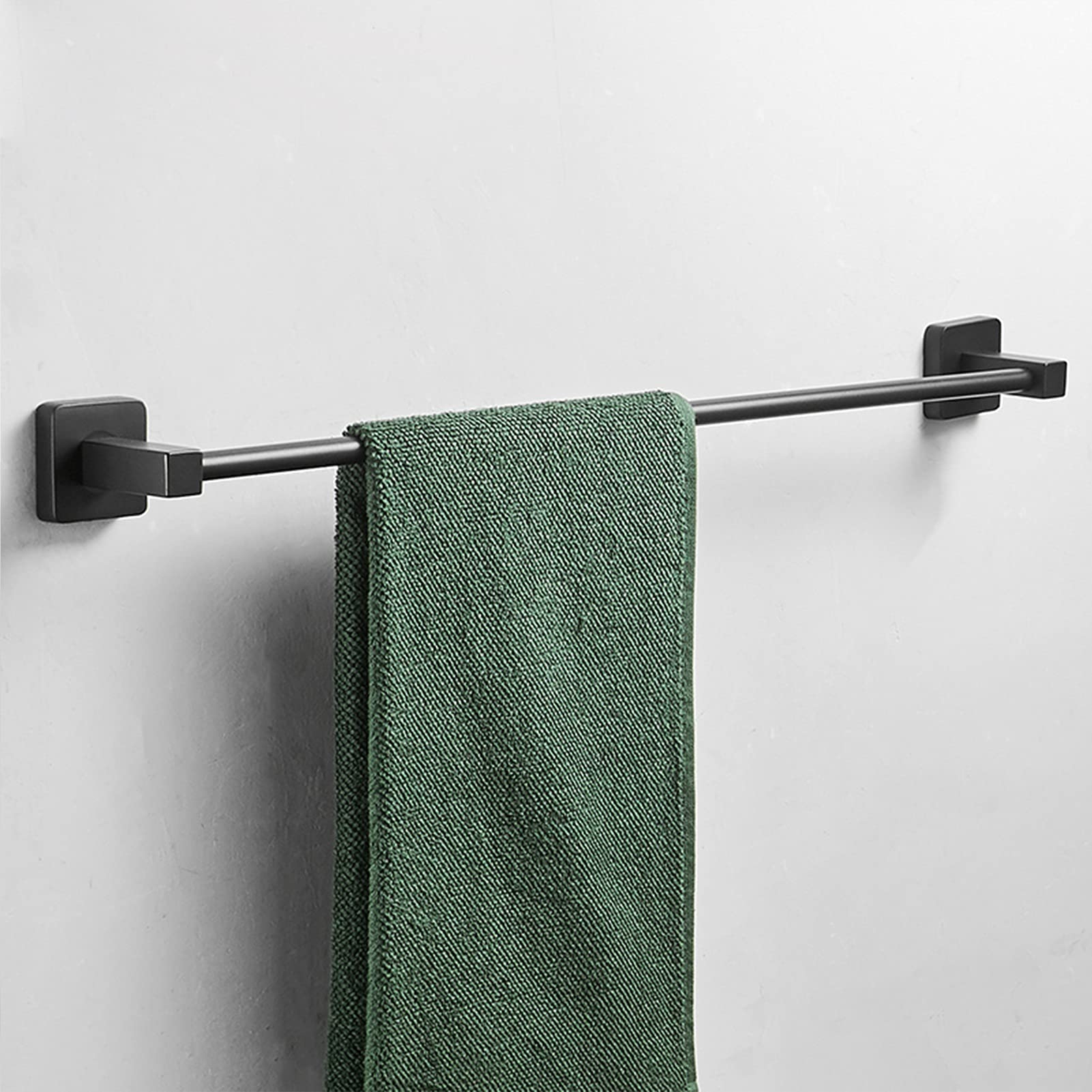 Portasciugamani Quadrato Portasciugamani Nero da Parete 40 Cm-80 Cm, Accessori per La Cucina Susbathroom Appendiabiti A Torre Singola / 50 Cm