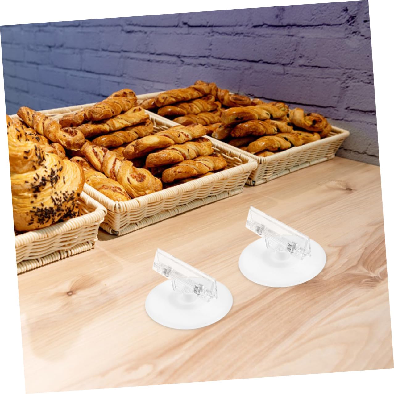 HOMSFOU 20pezzi Porta Etichette in Plastica Espositore per Cartellini dei Prezzi Clip per Scaffali Tavoli e Superfici Versatile per Supermercati Retail e Eventi