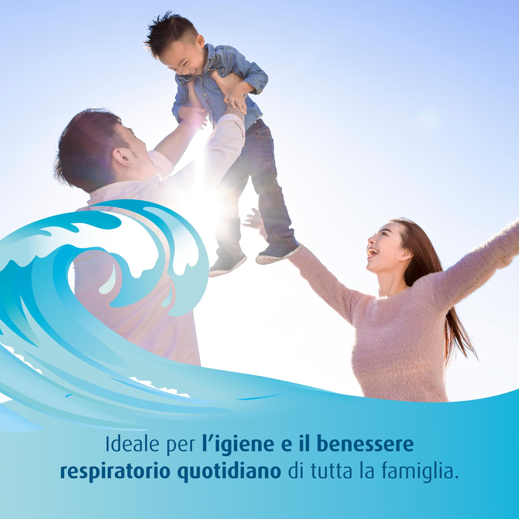 Tonimer Aerosol 1000-18 flaconcini monodose - Acqua di Mare Sterile Ipertonica (salinità 3%) - Decongestionante e Fluidificante del Muco - Adatta a Neonati, Bambini e Adulti