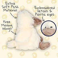 Vista 4 de WISHPETS 10" Sitting Creamy Duck Stuffed Animal Plush Toy