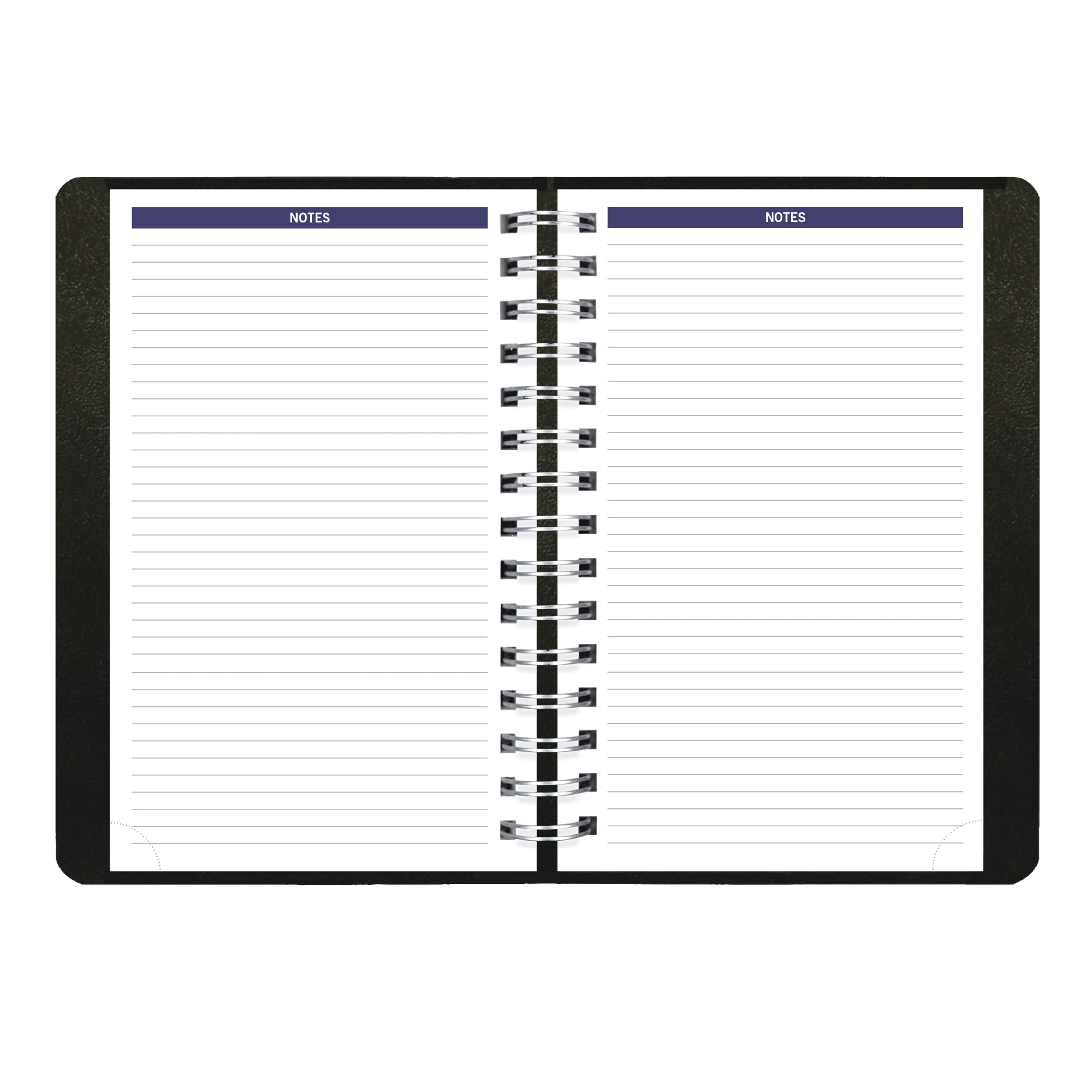 Blueline® DuraGlobe™ Agenda giornaliera, rilegatura a doppio filo, copertina morbida, carta in fibra di bambù, nero
