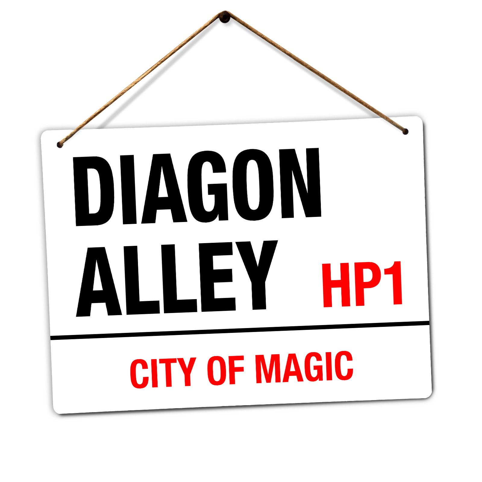 WTF | Diagon Alley Sign | Twine - Metal Wall Sign Plaque Art Inspirational
