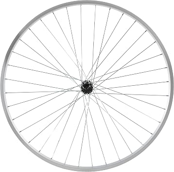 Hiland 26" 27.5" 28" x1.75" Alloy Bike Rim for 1.75 to 2.215" Wide Tire, Front & Rear Wheels with 7 Speeds Freewheel, Disc Brake Compatible, Bolt On Axle, Wheelset Accessories for MTB Cruiser Bicycle