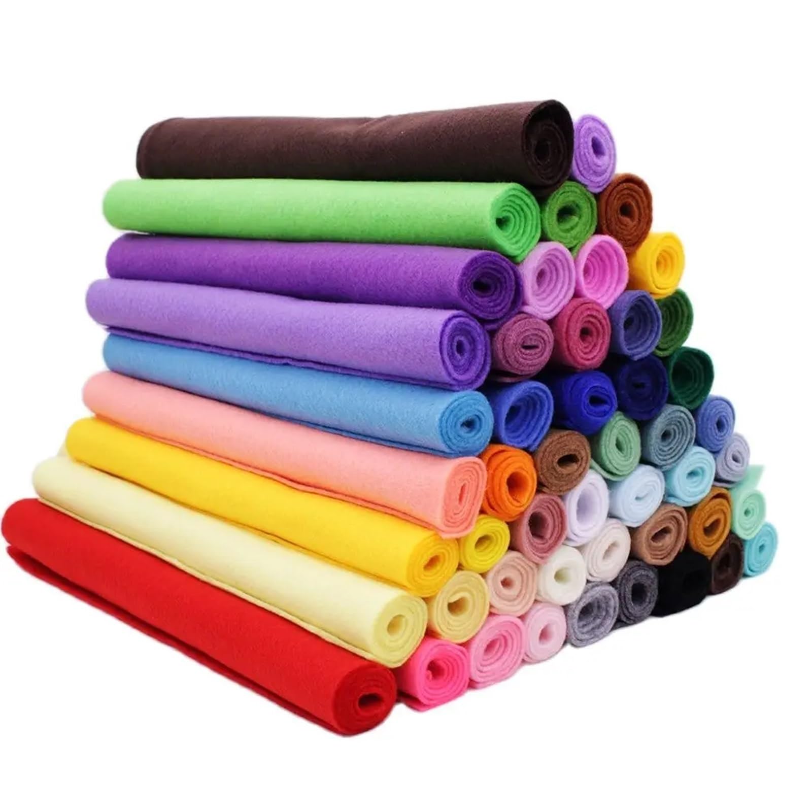 Láminas de tela de fieltro, Láminas de fieltro no tejido 1,2 mm, 25 cm x 28, multicolor, paquete for manualidades, costura y creación muñecas juguetes
