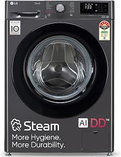 LG 8 Kg, 5 Star, AI Direct Drive Technology, Steam & 6 Motion DD Fully-Automatic Front Load Washing Machine (FHP1208Z3M, I... Price In India