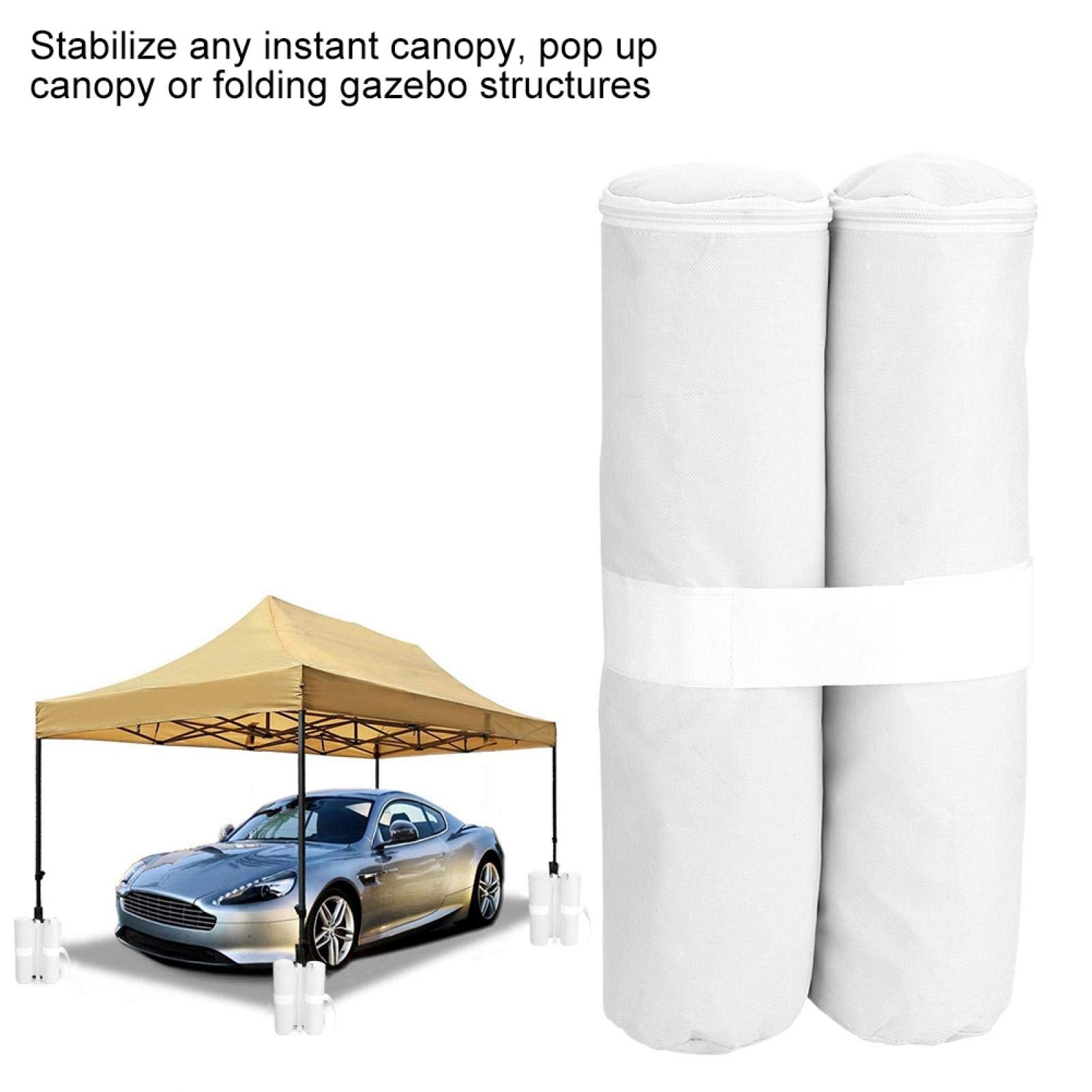 4 Sacs De Sable Pour Parasol Ou Auvent – Toile Oxford Noire – 30x45cm – Camping
