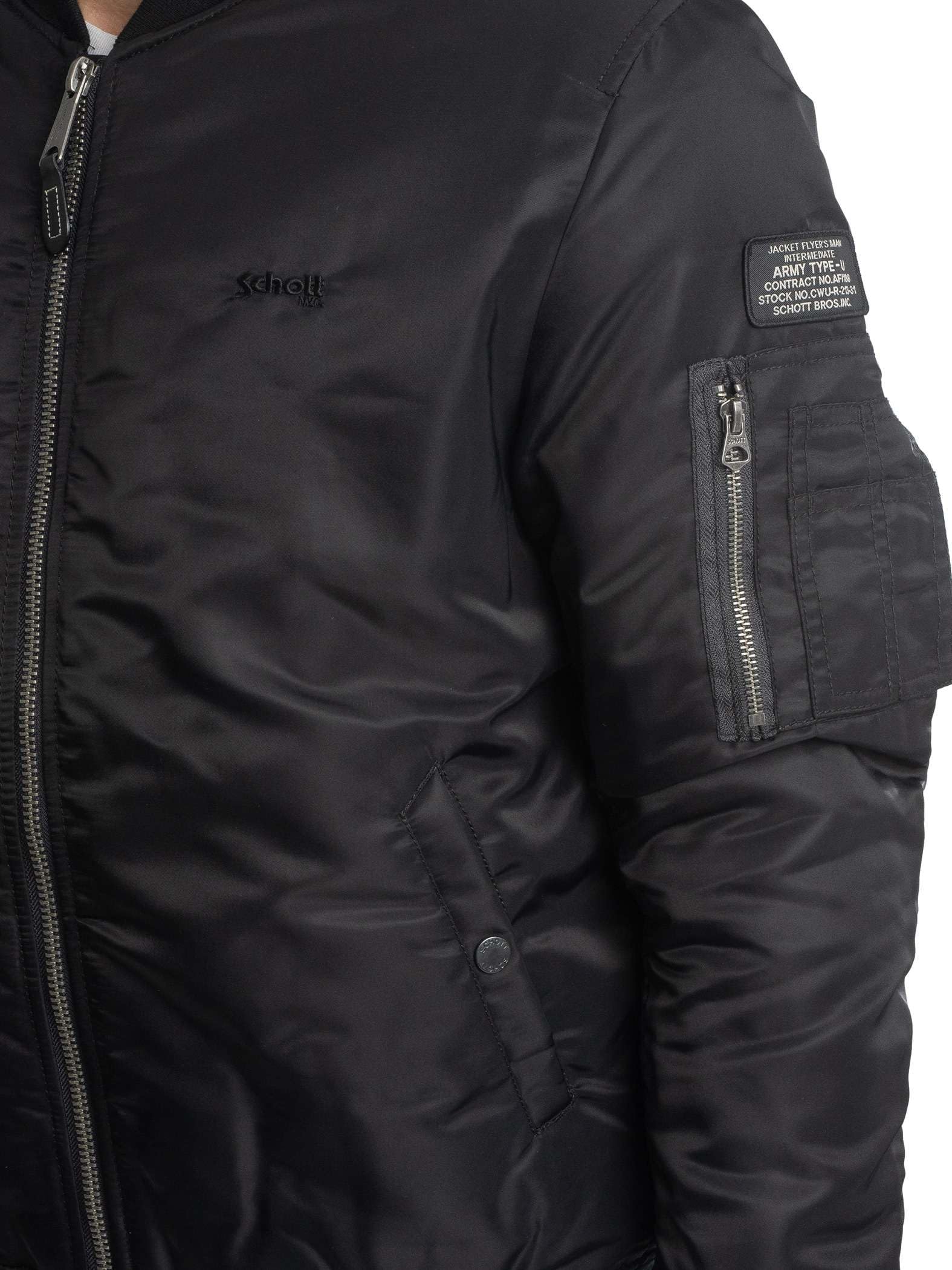Schott NYC AIRFORCERS Kurtka Bomber Schott, Czarna, XL Dorosły