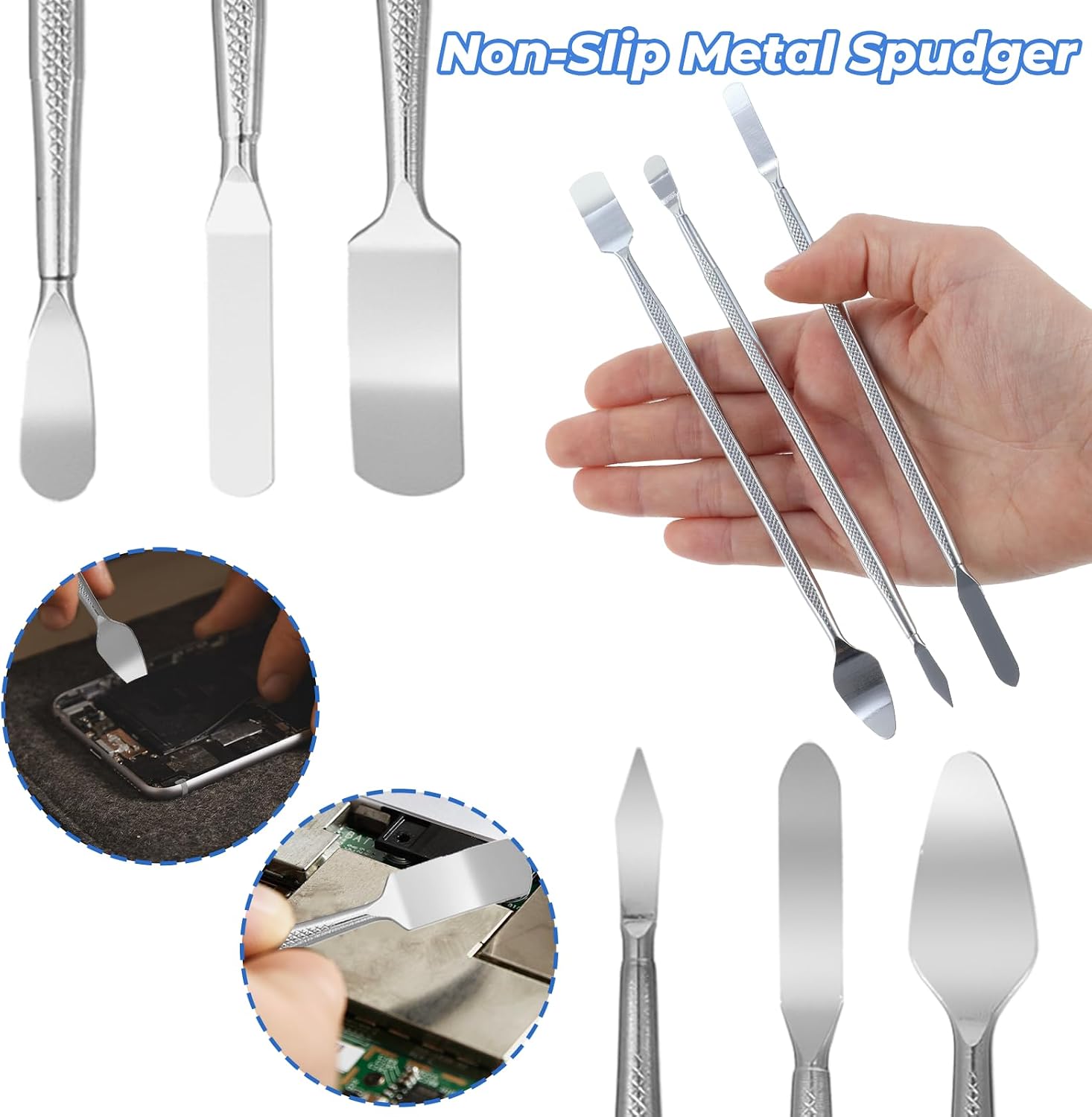 Nogeqi 8 Piece Spudger Tool Metal Pry Tool Kit Ultra-Thin Laptop Repair Kit Prying Tools Cell Phone Repair Tools Kits, Mobile Screen for Mobile Screen Electronics Tablet Computer Smartphone Repairing