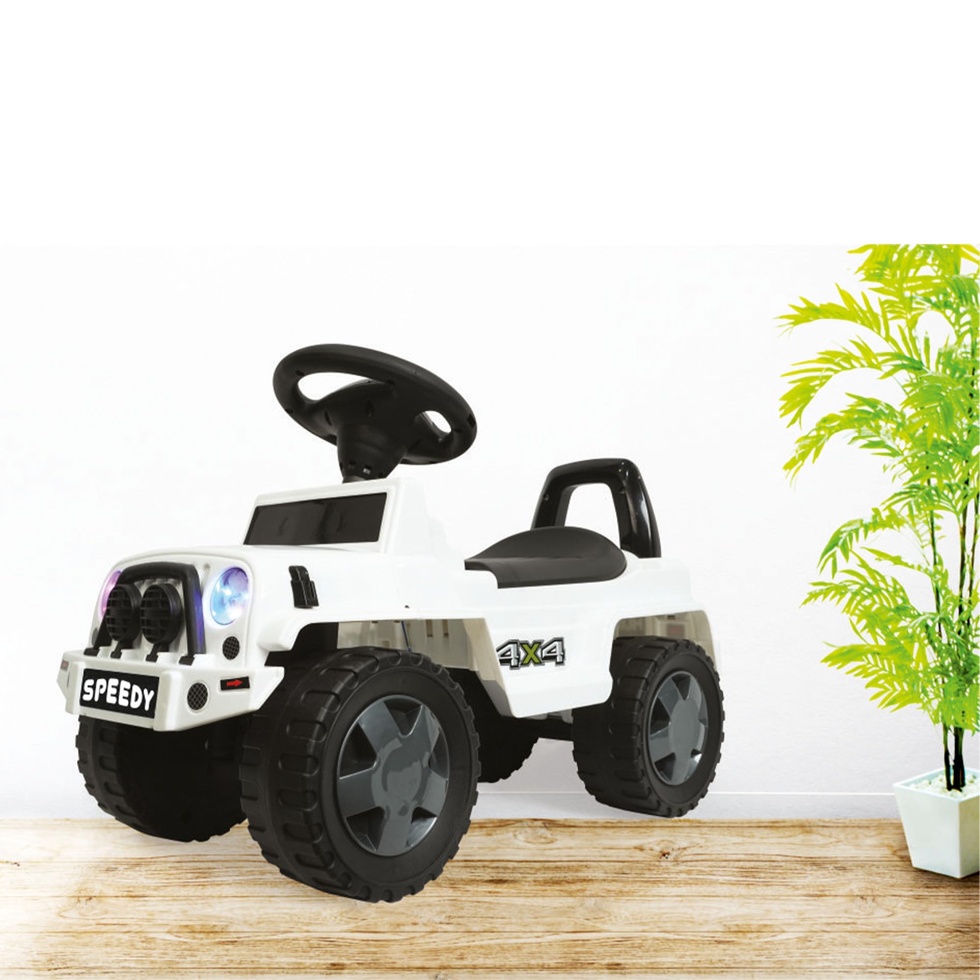 Panda Baby Products Speedy Ride on Jeep for Kids with Music & Horn Steering with Backrest I Safety Guard I Seat Storage & Big Wheels for Kids 1 to 3 Years I Upto 25 Kgs (Speedy-HM, White) (B0DBDDK5KZ) Amazon Price History, Amazon Price Tracker